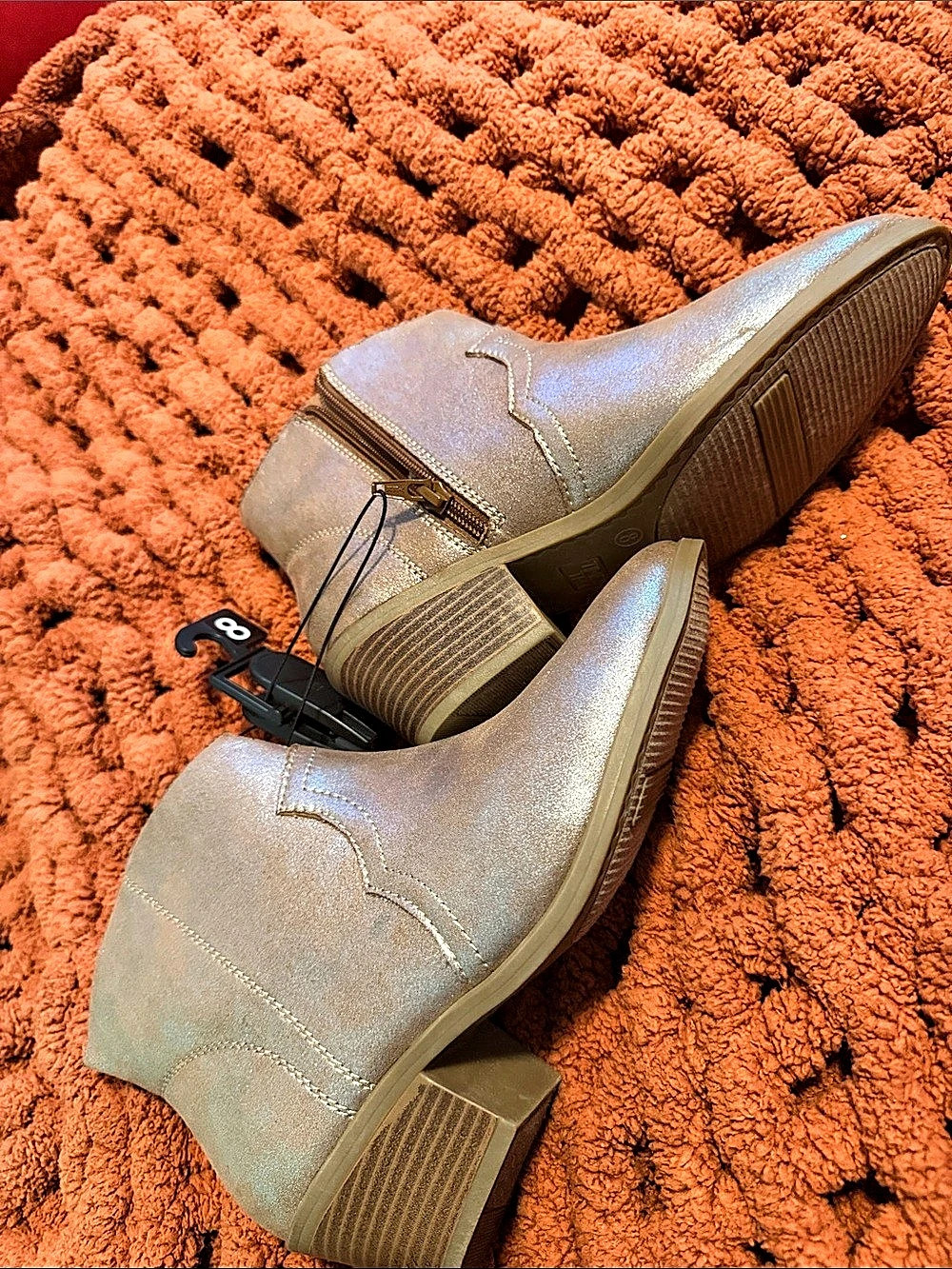 Time and Tru Brown Heeled Ankle Boots